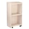 Adiroffice Wood Mobile Presentation Podium Lectern Stand with Shelves in White ADI661-07-WHI-MK - alternate 1